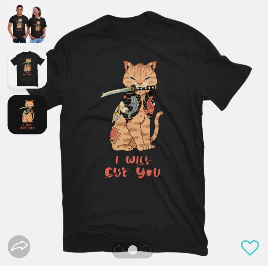 T-Shirt: Fierce Cat Meowster | Odin's Place