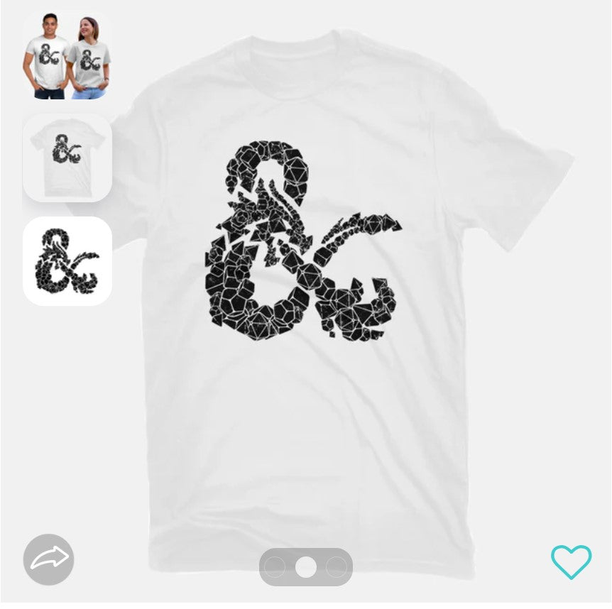 T-Shirt: Dice Dragon | Odin's Place