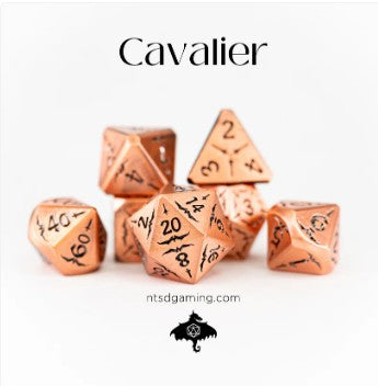 Emberglow Poly 7 Metal Dice Set: Cavalier | Odin's Place