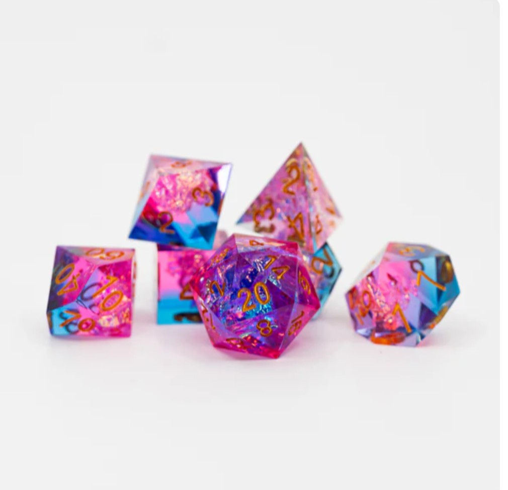 NTSD Sharp-Edged Dice in Test Tube, Assorted Styles | Odin's Place