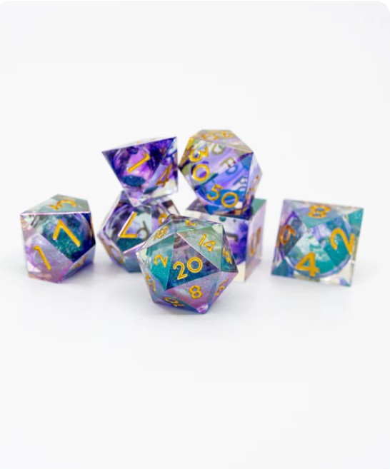 NTSD Sharp-Edged Dice in Test Tube, Assorted Styles | Odin's Place