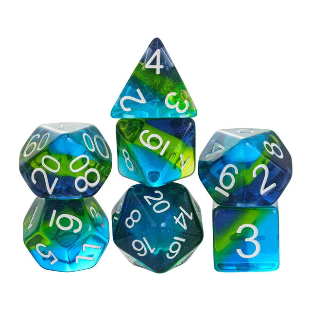 Foam Brain Dark Spritely Beyond  Poly 7 Dice Set | Odin's Place
