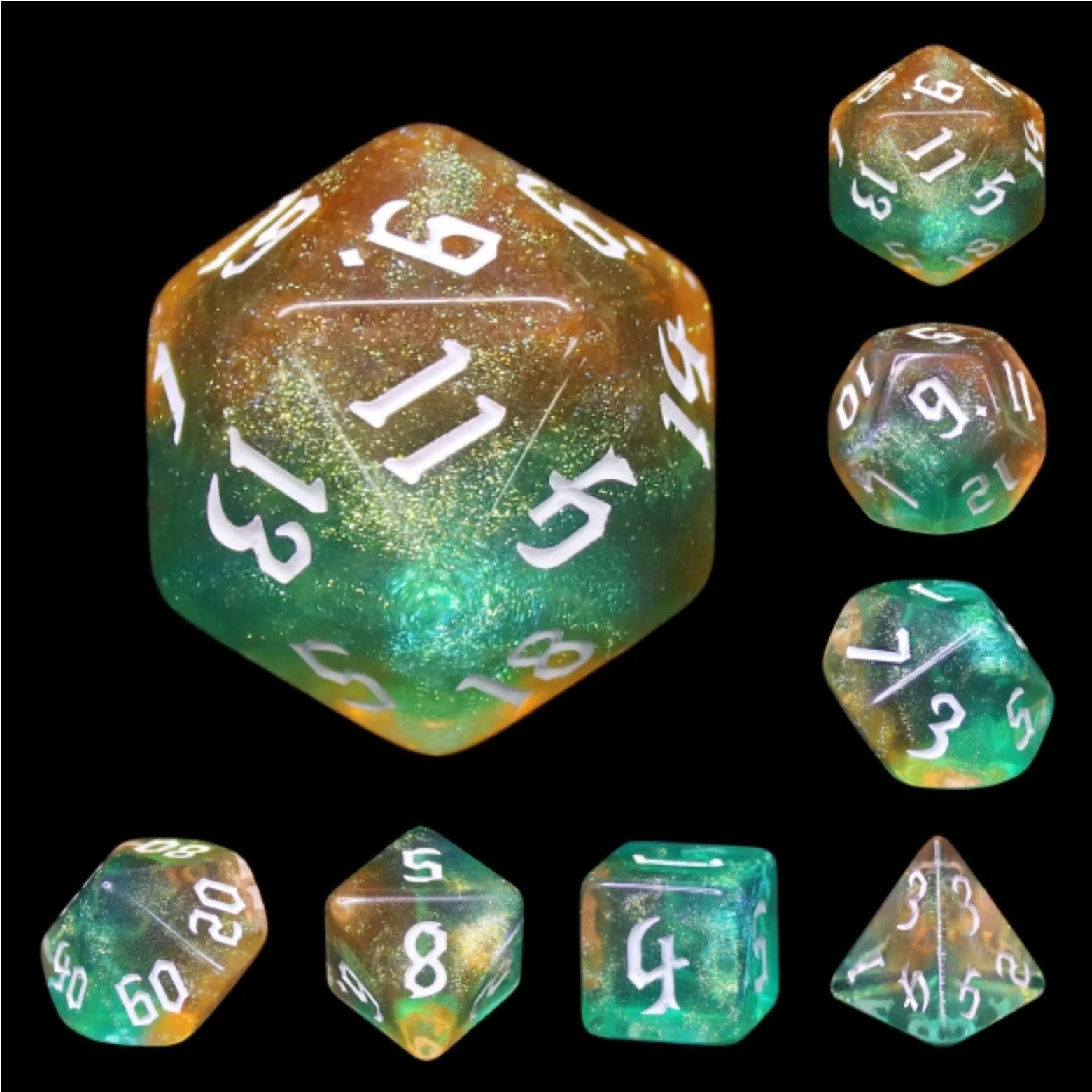 Foam Brain Tranquil World Poly 7 Dice Set | Odin's Place