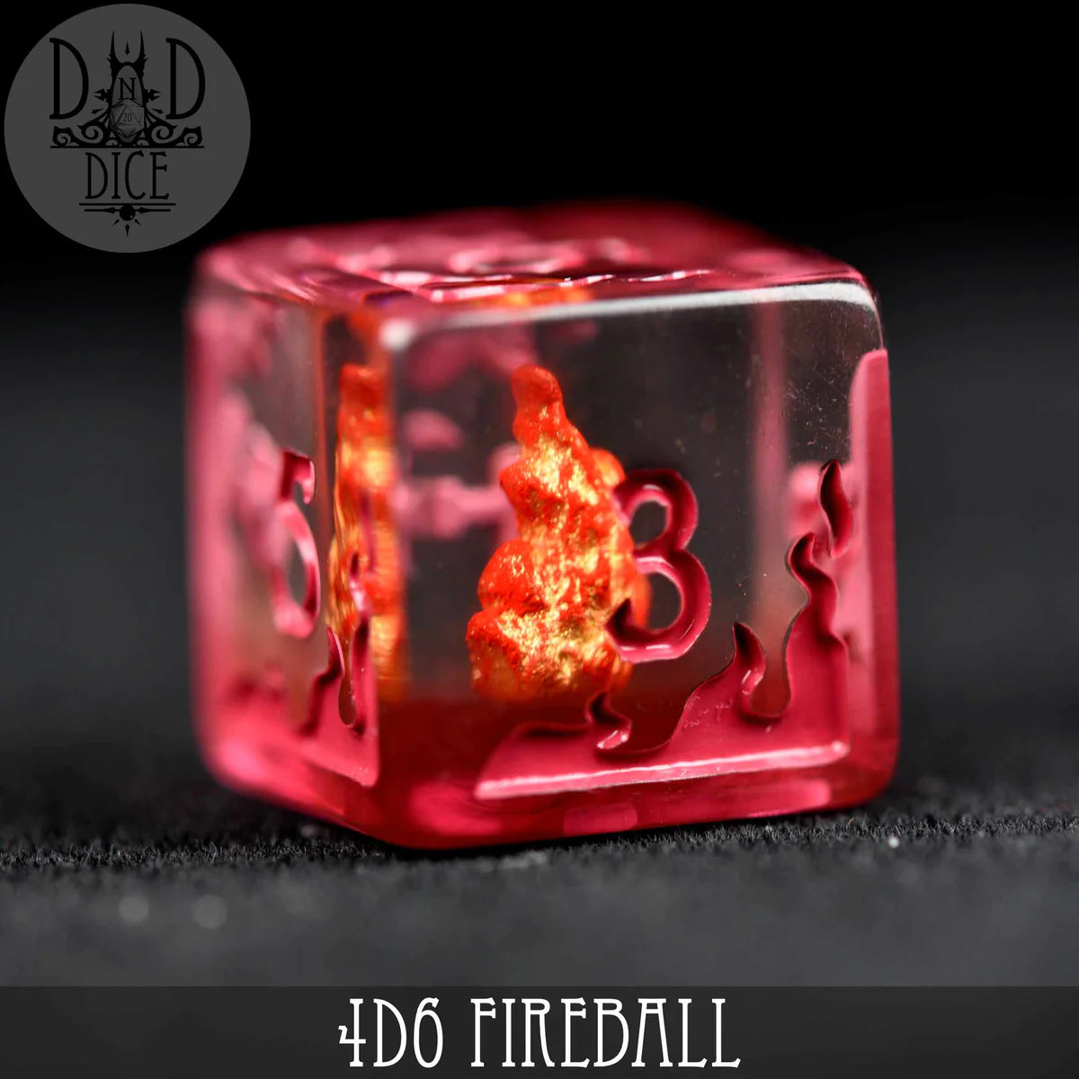 DND Dice D6 Set(4): Fireball | Odin's Place