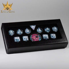 DND Dice 11 Dice Set: Alice's Wonderland (Blue) with Gift Box (Sharp Edge) | Odin's Place