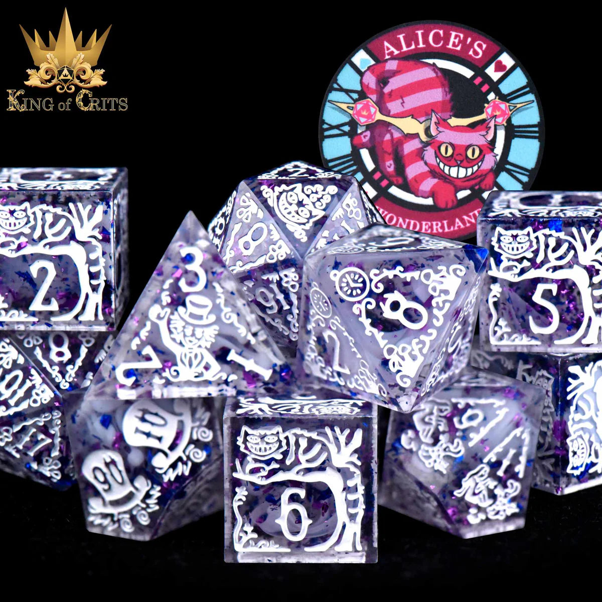DND Dice Alice's Wonderland Sharp-Edge 11 die set | Odin's Place