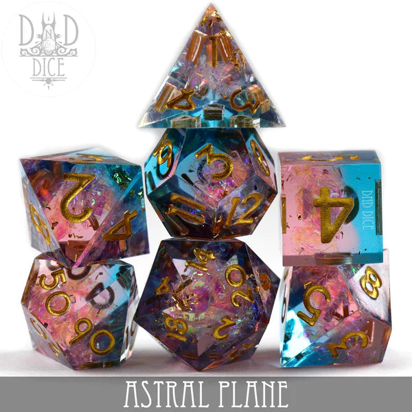 DND Dice Poly 7 Dice Set: Astral Plane (Handmade) | Odin's Place