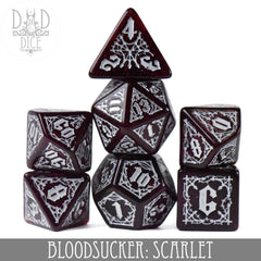Q Workshop Poly 7 Dice Set: Bloodsucker Scarlet | Odin's Place