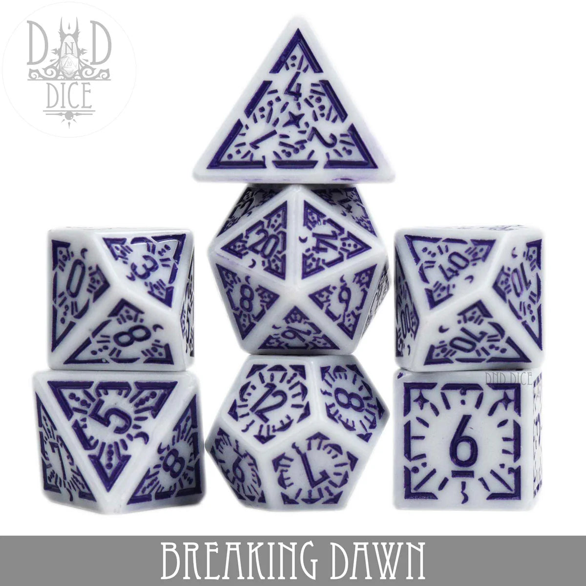 DND Dice 7 Dice Set: Breaking Dawn | Odin's Place
