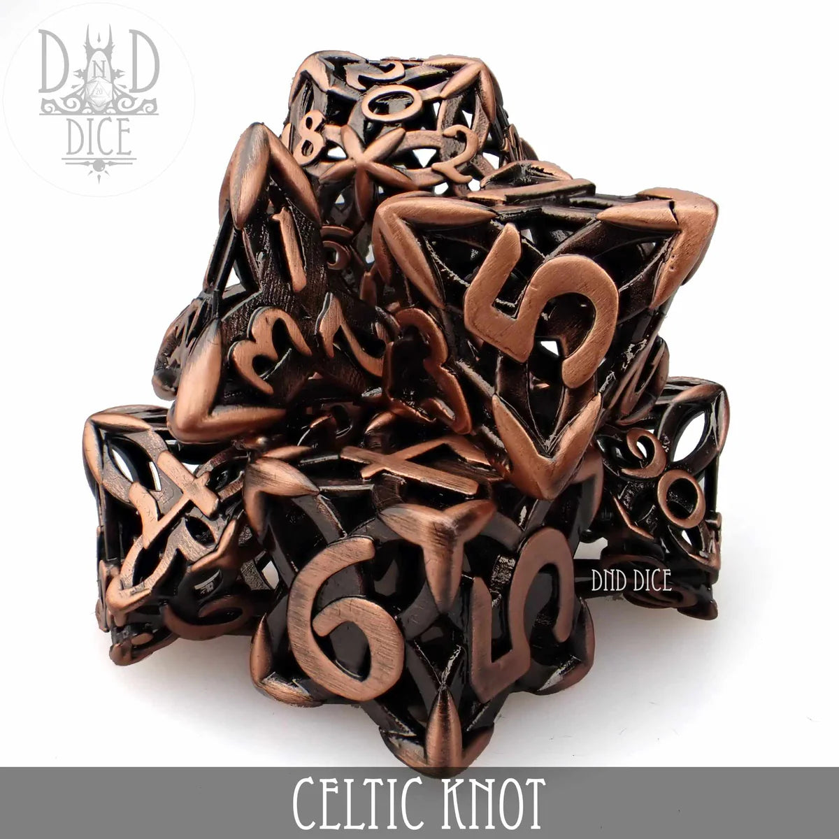 DND Dice Metal Set: Celtic Knot | Odin's Place