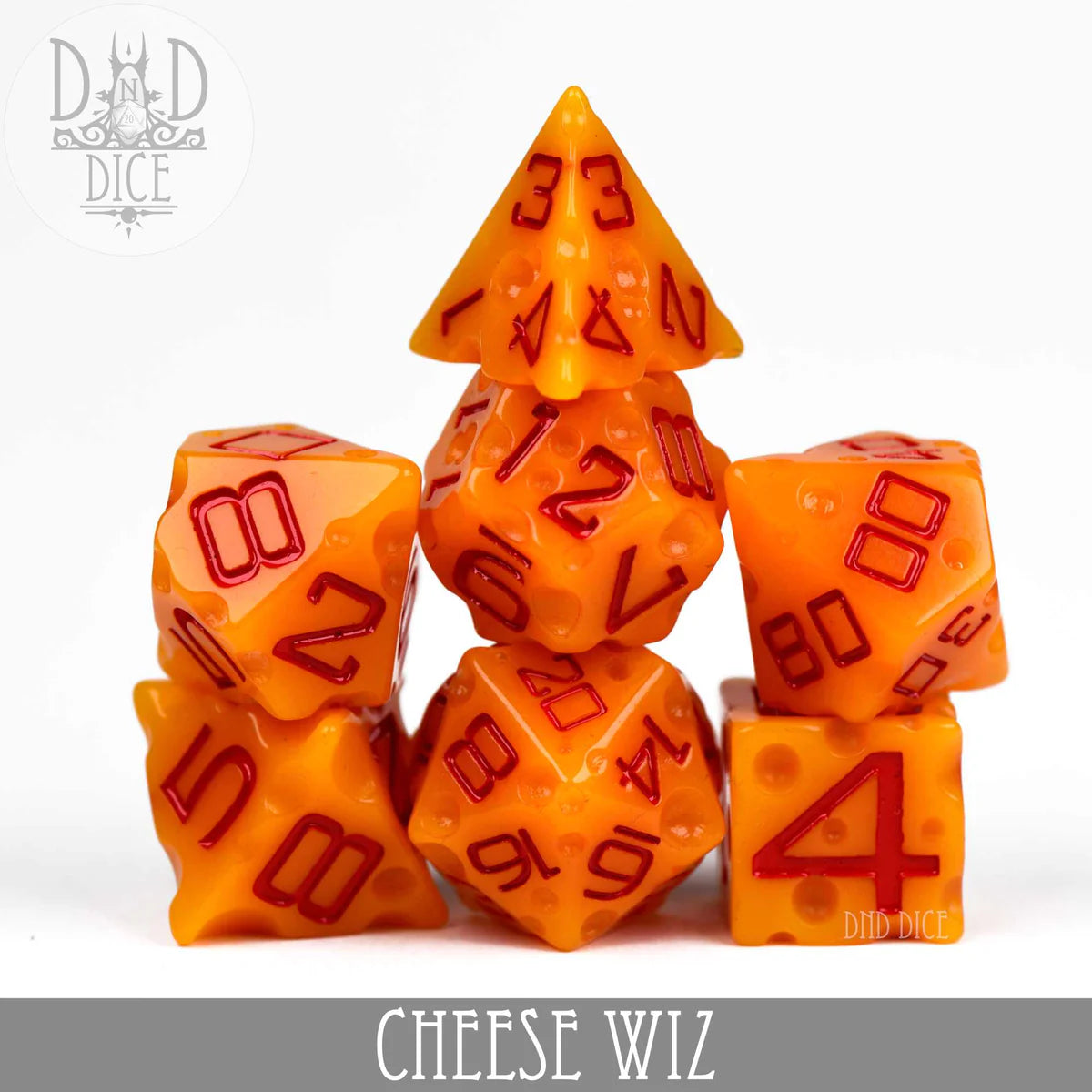 DND Dice Poly 7 Dice Set: Cheese Wiz | Odin's Place