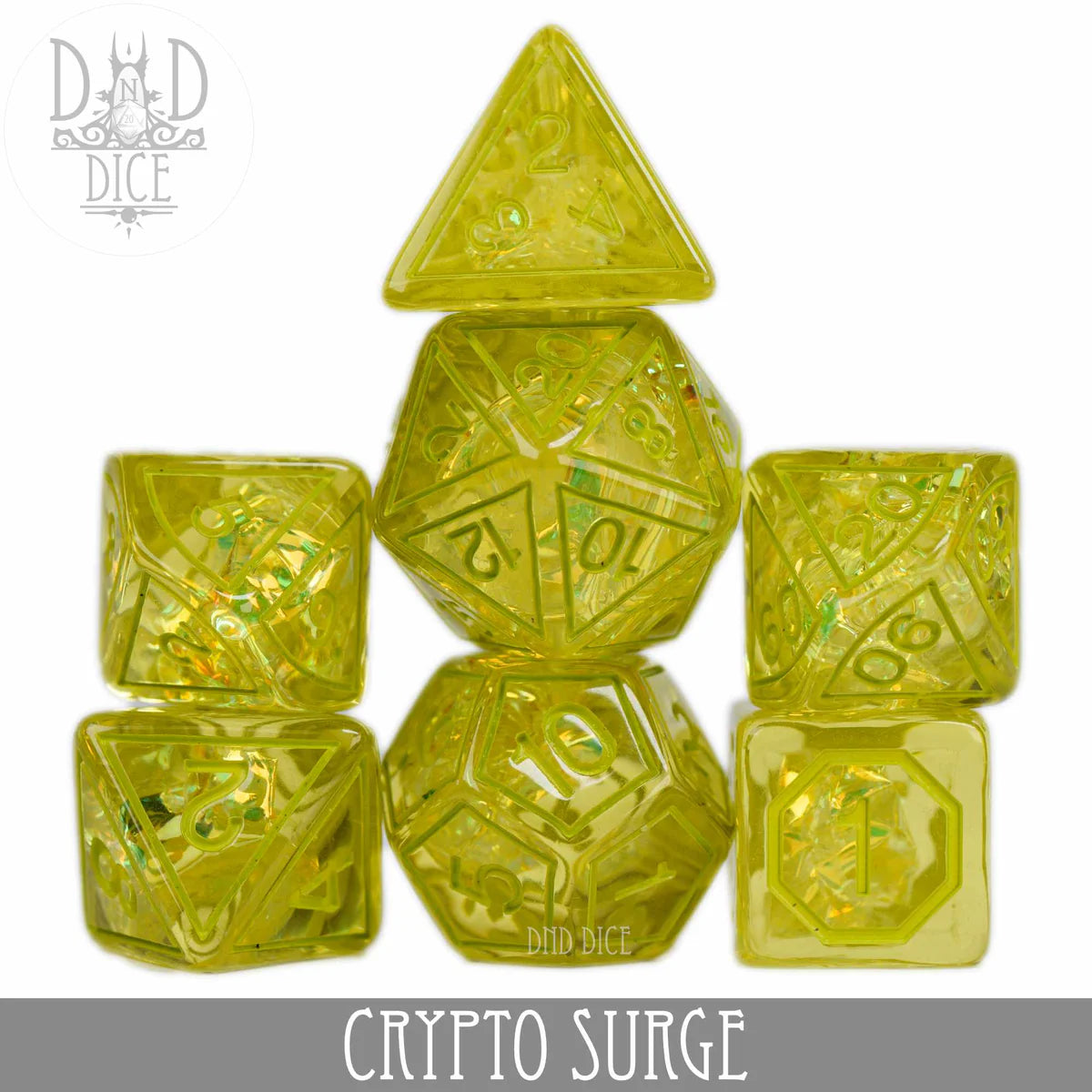 DND Dice Poly 7 Dice Set: Crypto Surge | Odin's Place