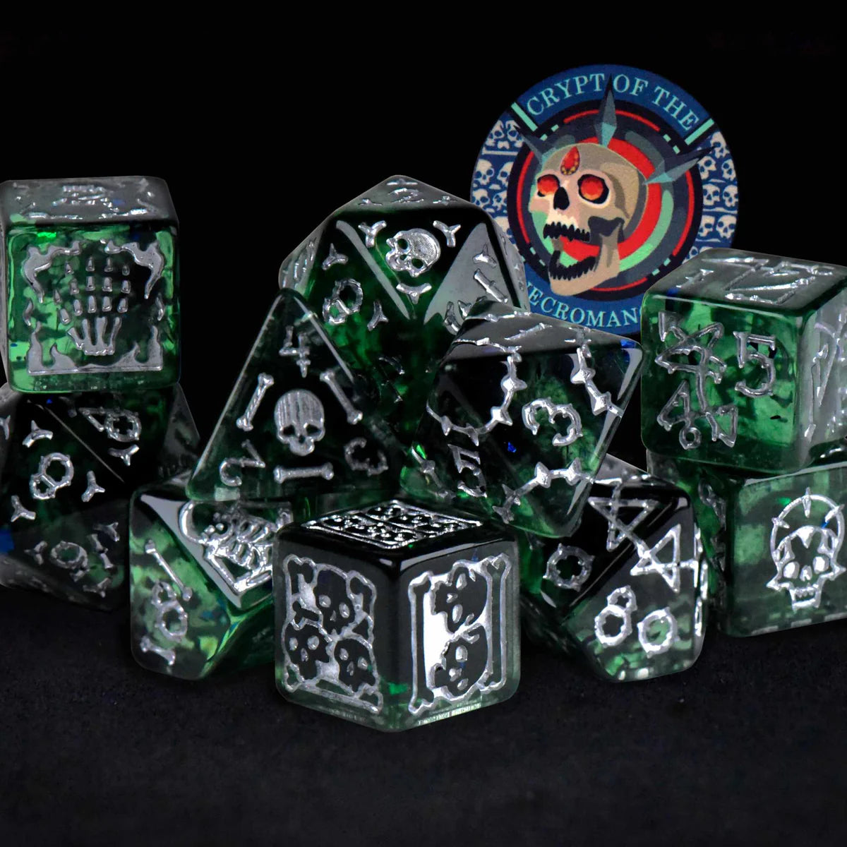 DND Dice 11 Dice Set: Crypt of the Necromancer | Odin's Place