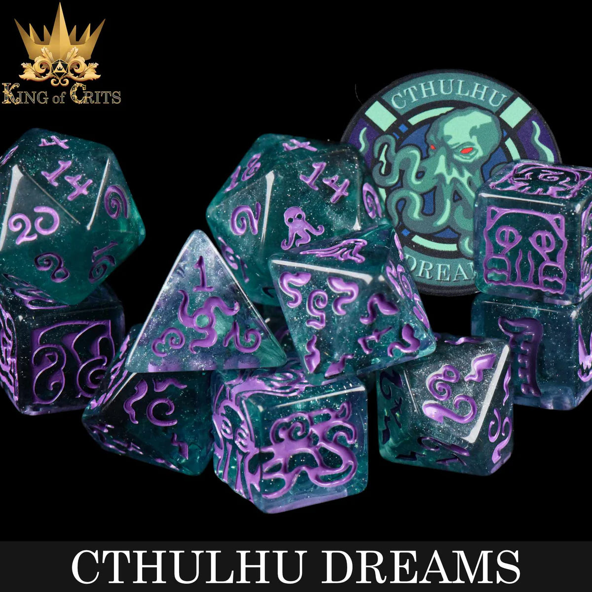 DND Dice 11 Dice Set: Cthulhu Dreams | Odin's Place