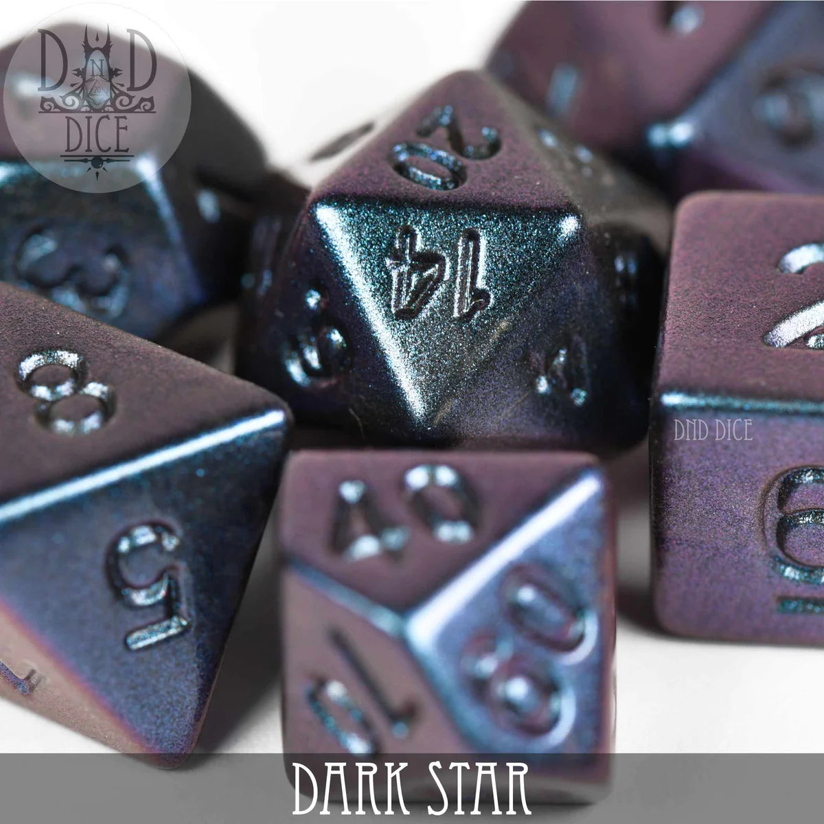 DND Dice Poly 7 Dice Set: Dark Star | Odin's Place