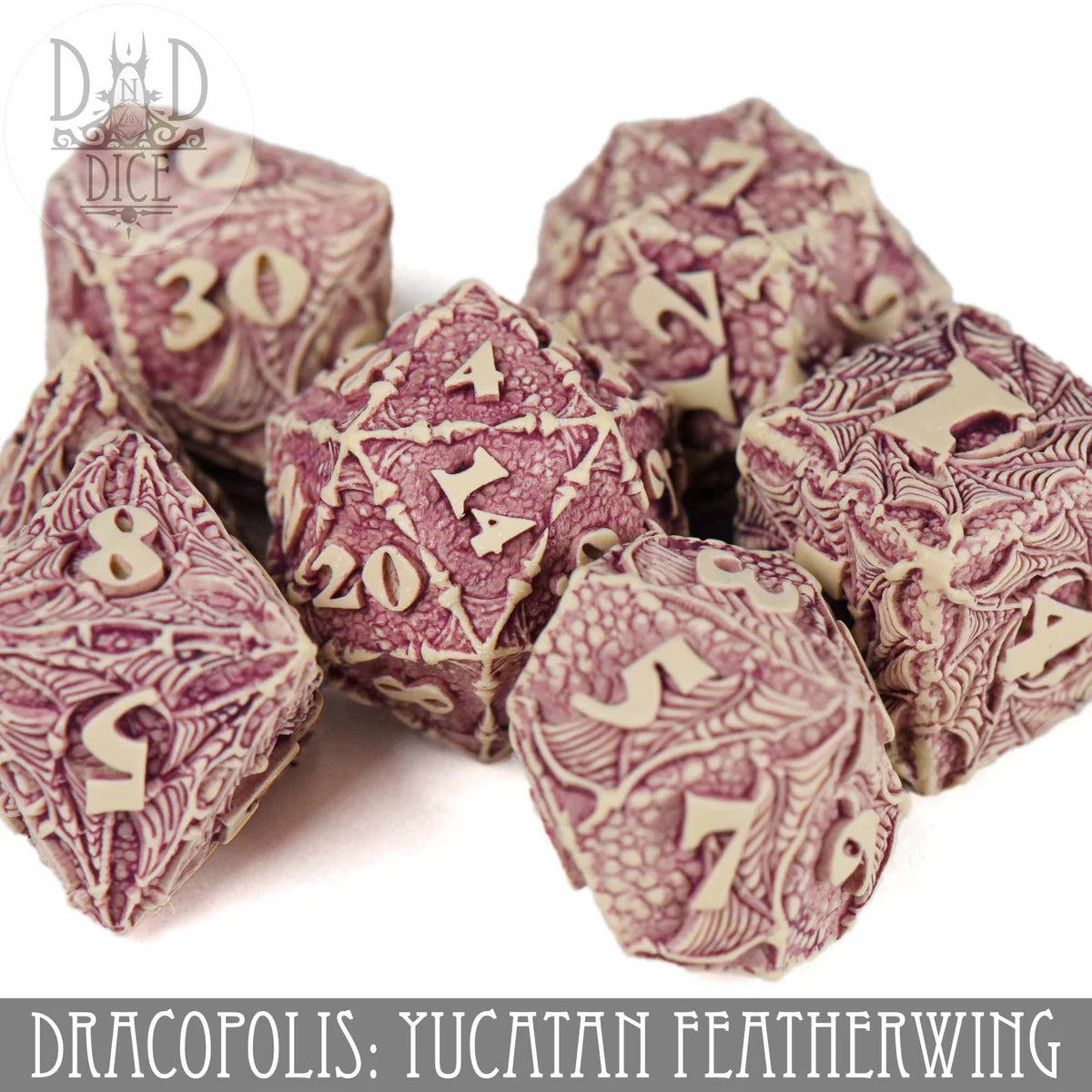 Q Workshop Poly 7 Dice Set: Dracopolis Featherwing | Odin's Place