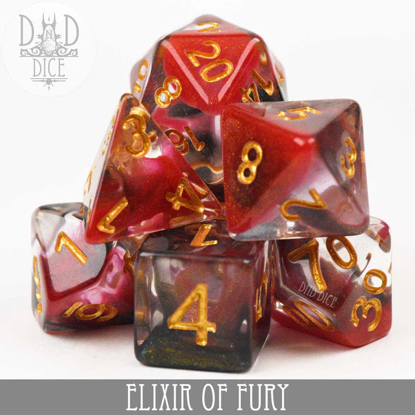DND Dice Poly 7 Set: Elixir Of Fury | Odin's Place