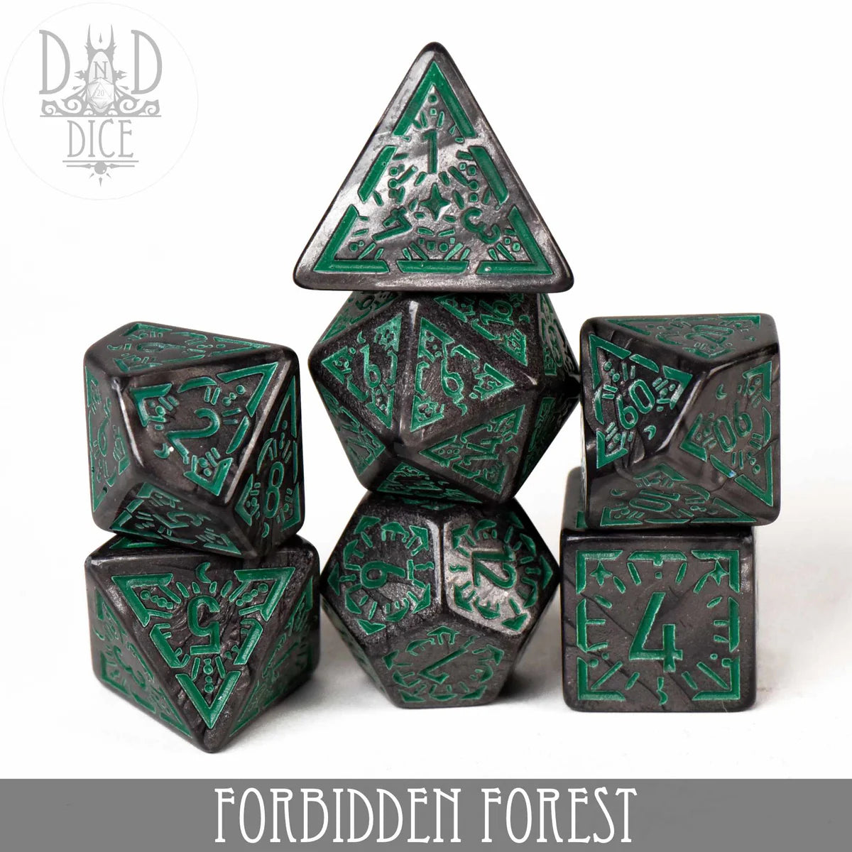 DND Dice Poly 7 Dice Set: Forbidden Forest | Odin's Place