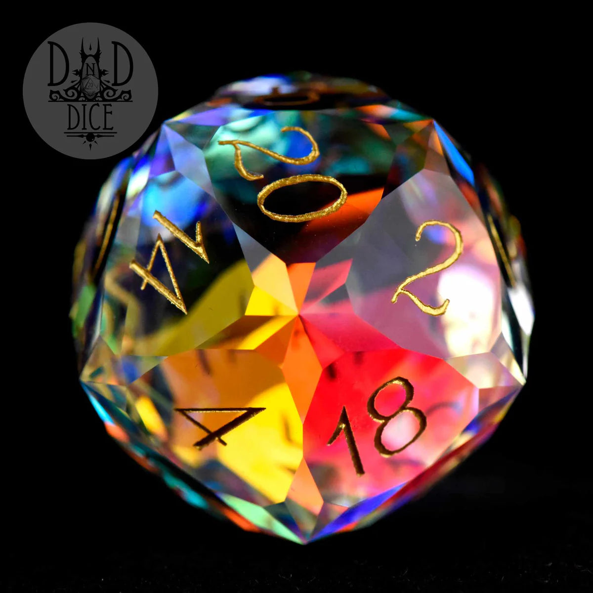 DND Dice Gem Cut Prism 30mm D20 (Gift Box) | Odin's Place