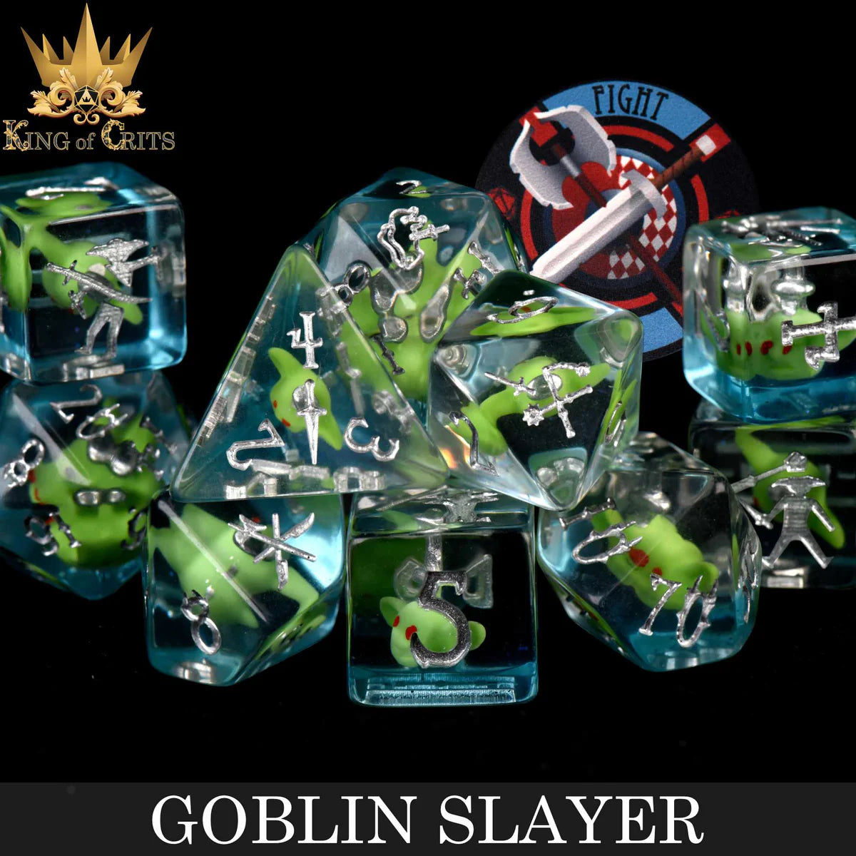 DND Dice 11 Dice Set: Goblin Slayer | Odin's Place