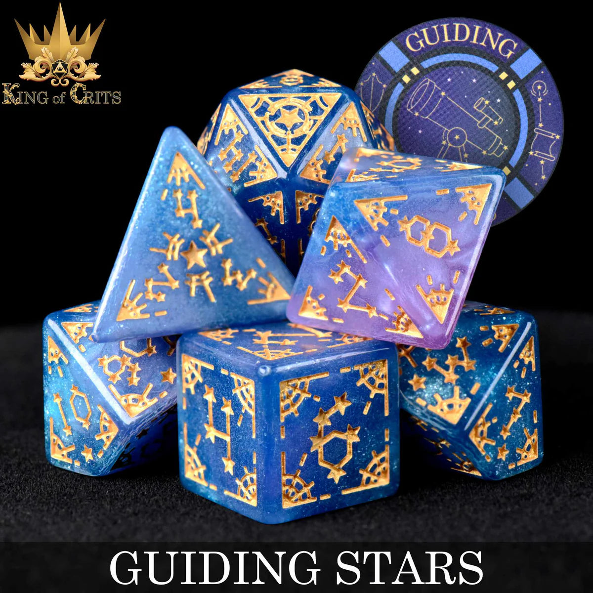DND Dice 7 Dice Set: Guiding Stars | Odin's Place