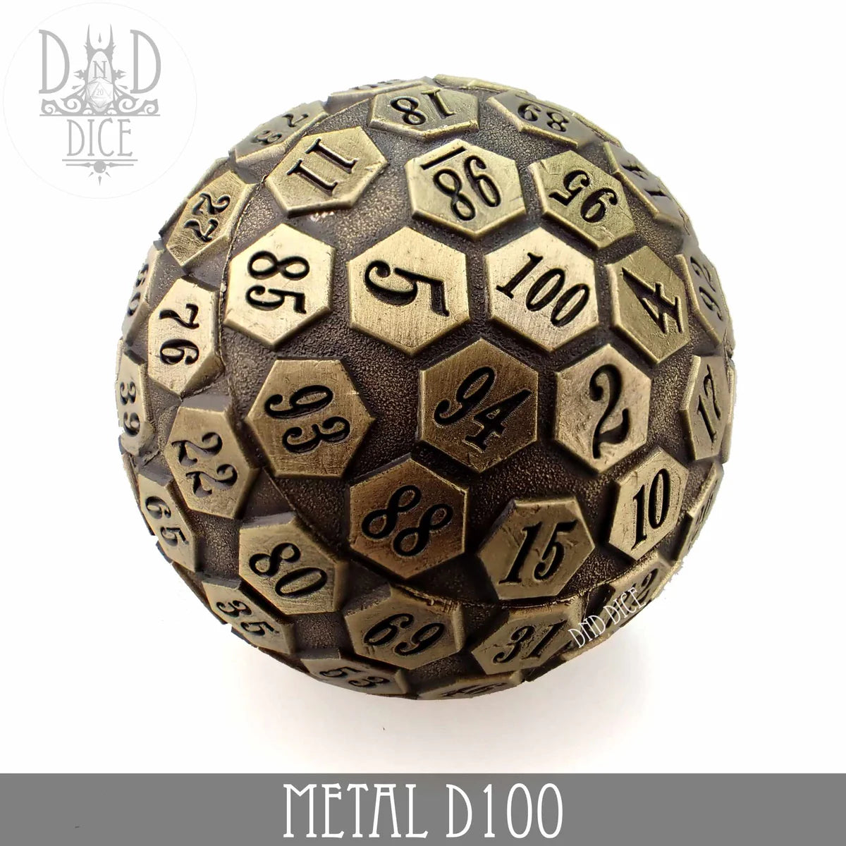 DND Metal D100 - Brass | Odin's Place