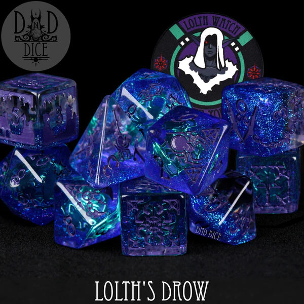 DND Dice 11 Dice Set: Lolth's Drow | Odin's Place