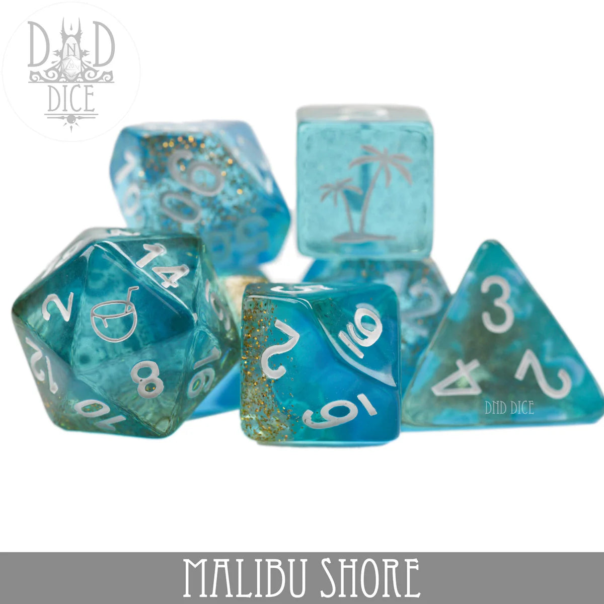 DND Dice 7 Dice Set: Malibu Shore | Odin's Place