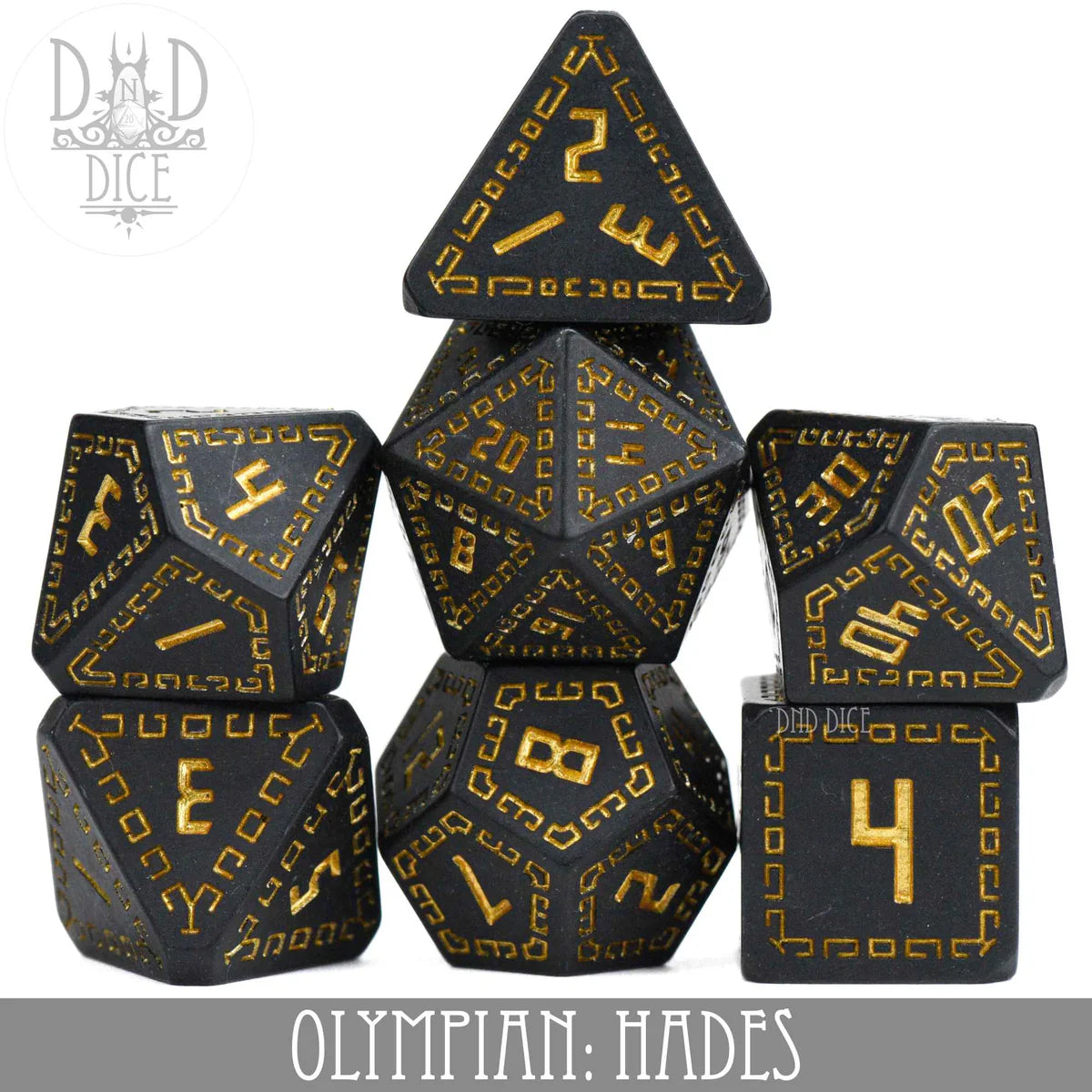 DND Dice Poly 7 Dice Set: Olympian - Hades | Odin's Place
