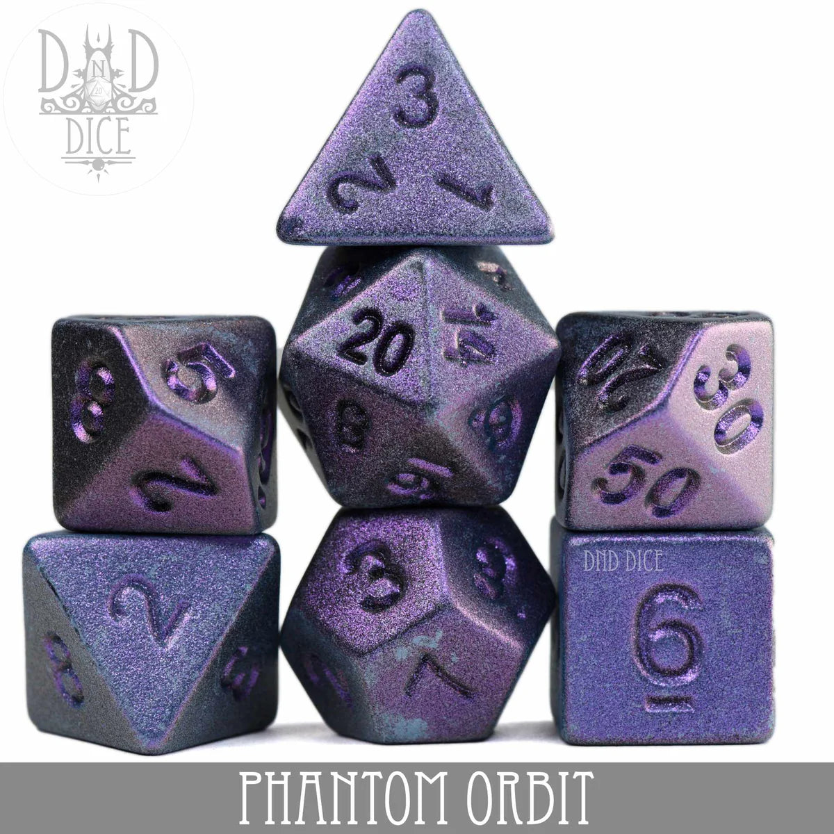 DND Dice 7 Dice Set: Phantom Orbit | Odin's Place