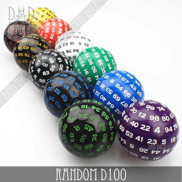 DND Dice 50mm D100 Assorted | Odin's Place