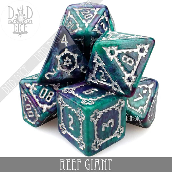 DO NOT USE DND Dice Poly 7 Oversized Dice: Reef Giant | Odin's Place