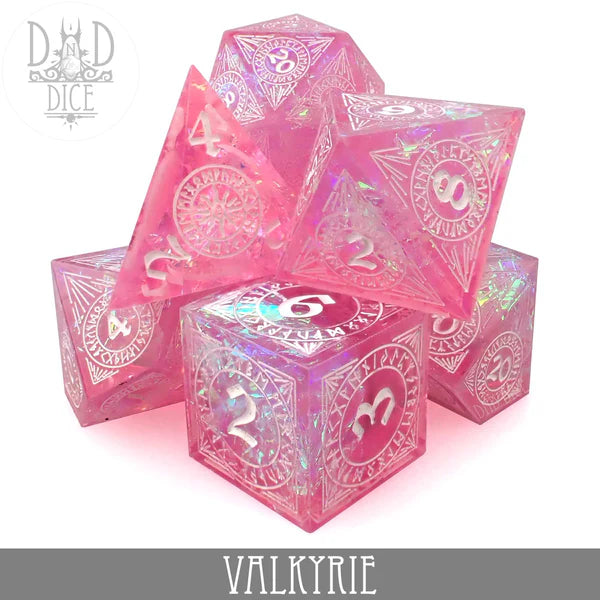 DND Dice Poly 7 Dice Set: Valkyrie (Handmade) | Odin's Place