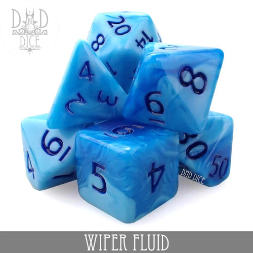 DND Dice Poly 7 Dice Set: Wiper Fluid | Odin's Place