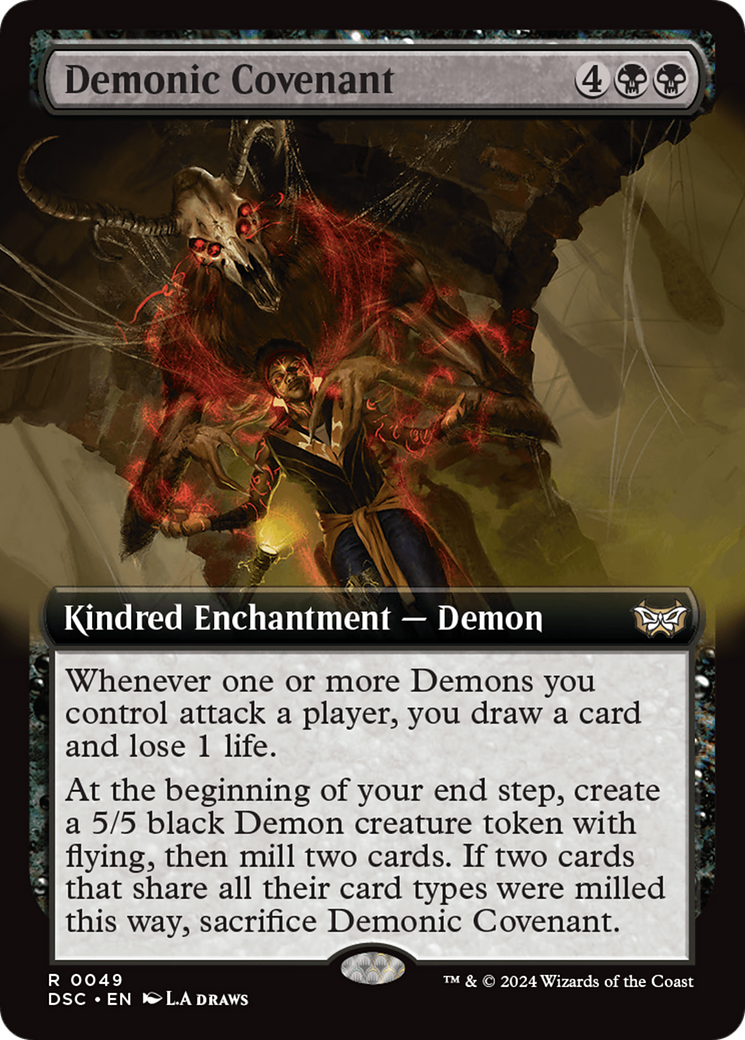 Demonic Covenant (Extended Art) [Duskmourn: House of Horror Commander] | Odin's Place