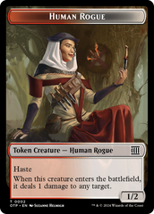 Human Rogue // Plot Double-Sided Token [Outlaws of Thunder Junction: Breaking News Tokens] | Odin's Place