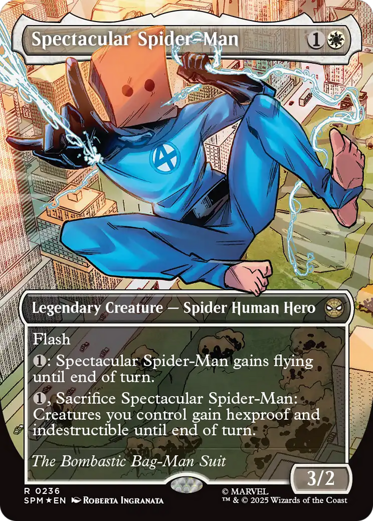 Spectacular Spider-Man (0236) (Borderless) (Textured Foil) [Marvel's Spider-Man] | Odin's Place