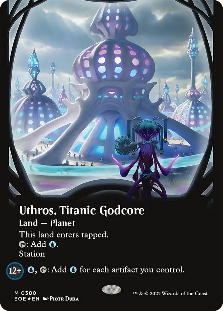 Uthros, Titanic Godcore (Borderless) (Galaxy Foil) [Edge of Eternities] | Odin's Place