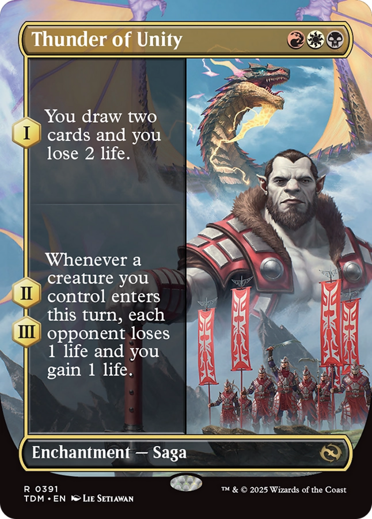Thunder of Unity (Borderless) [Tarkir: Dragonstorm] | Odin's Place