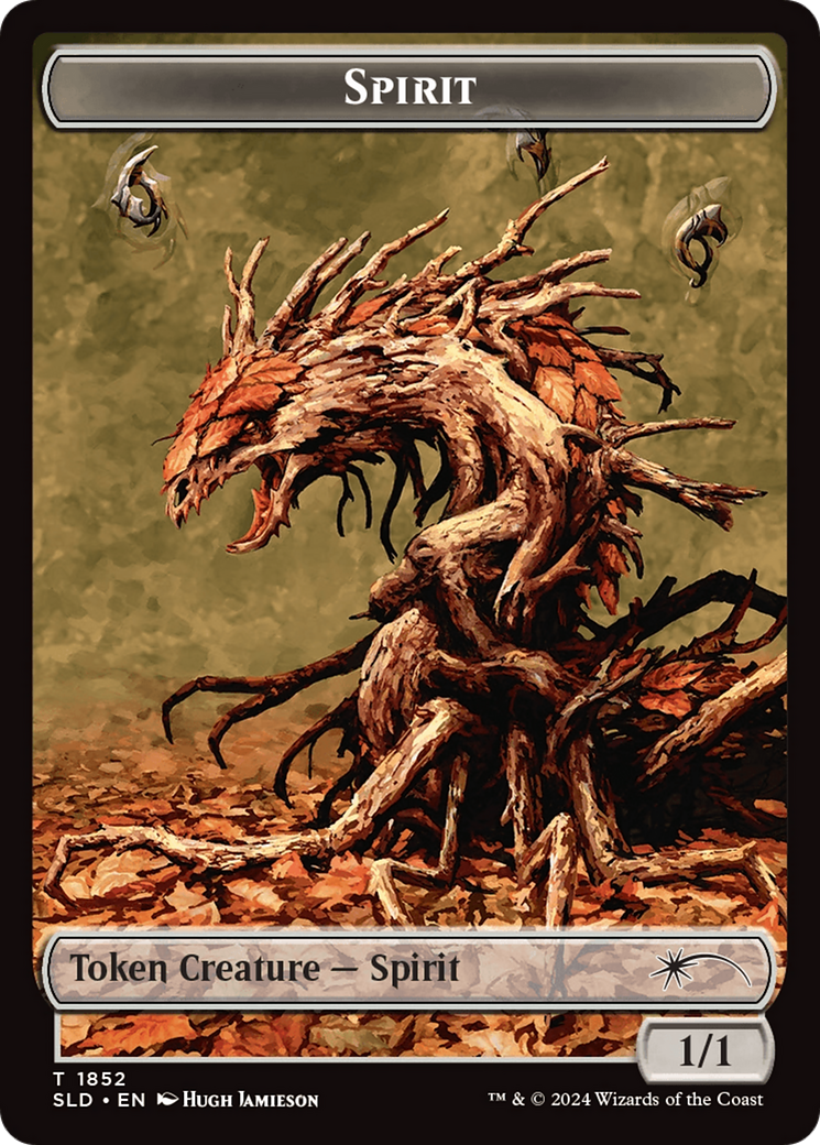 Spirit (SLD) // Clue (CMM) Double-Sided Token [Secret Lair: From Cute to Brute Tokens] | Odin's Place