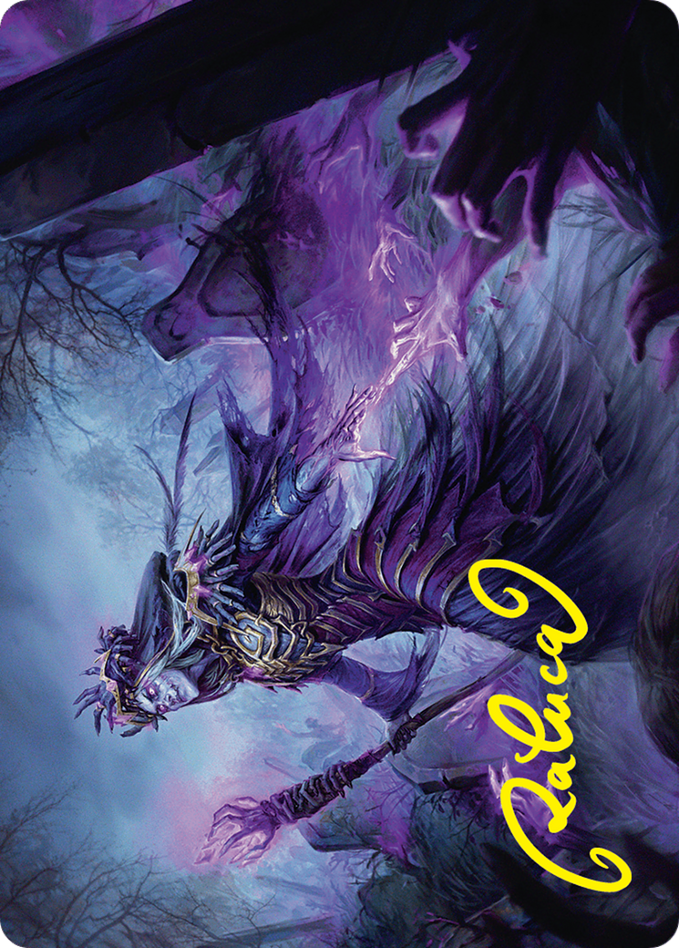 Zul Ashur, Lich Lord Art Card (10/54) (Gold-Stamped Signature) [Foundations Art Series] | Odin's Place