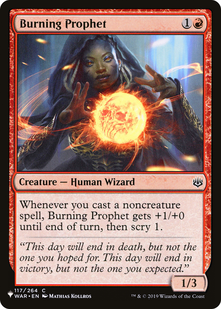 Burning Prophet [The List] | Odin's Place