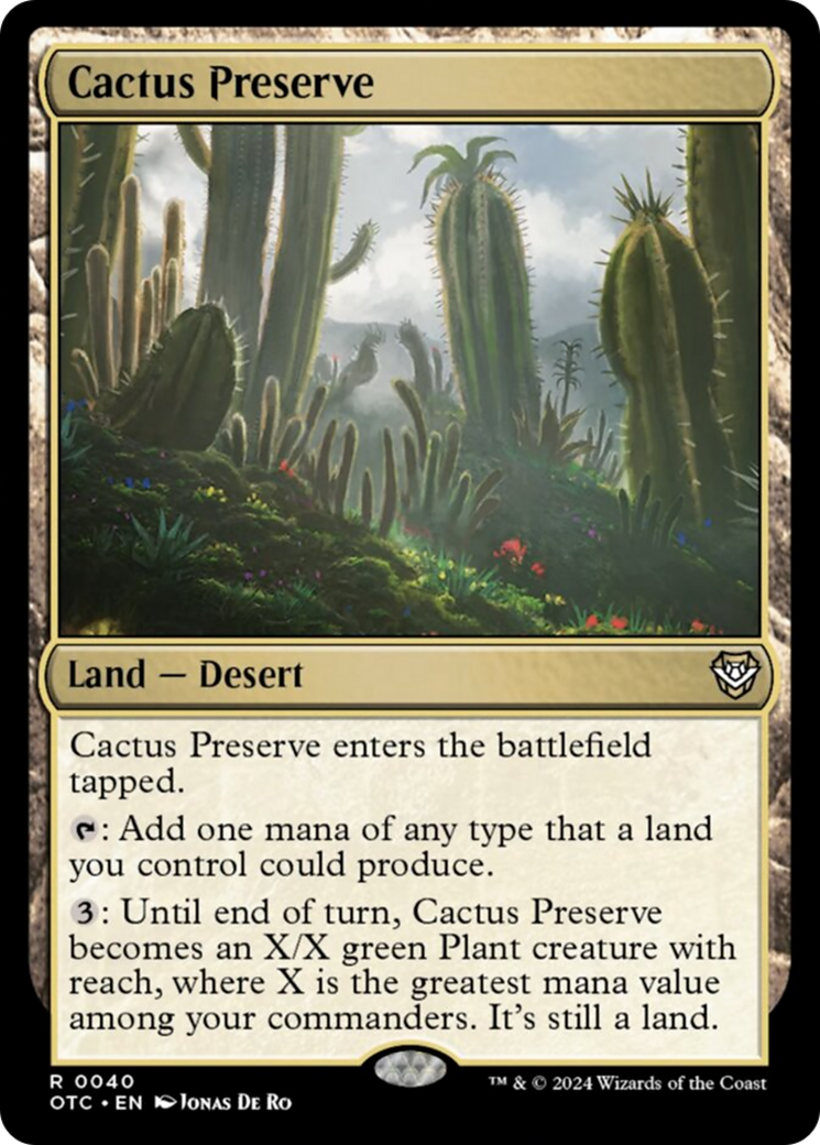Cactus Preserve [Outlaws of Thunder Junction Commander] | Odin's Place