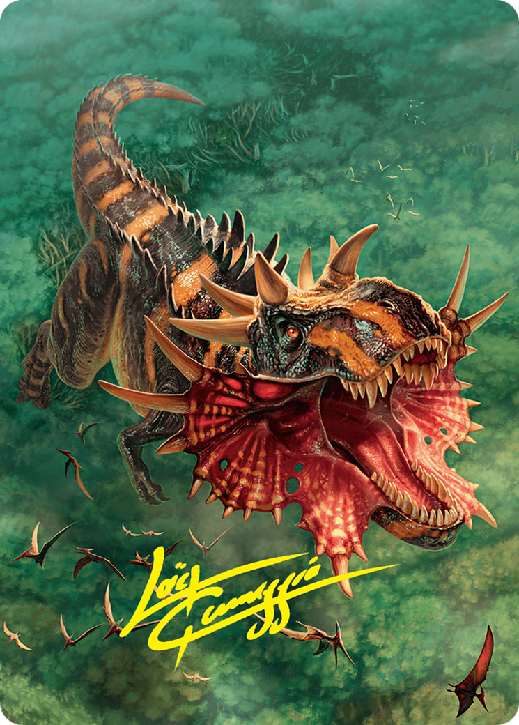 Gigantosaurus Art Card (53/54) (Gold-Stamped Signature) [Foundations Art Series] | Odin's Place