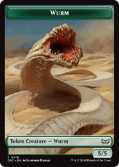 Wurm (0018) // Fractal Double-Sided Token [Duskmourn: House of Horror Commander Tokens] | Odin's Place