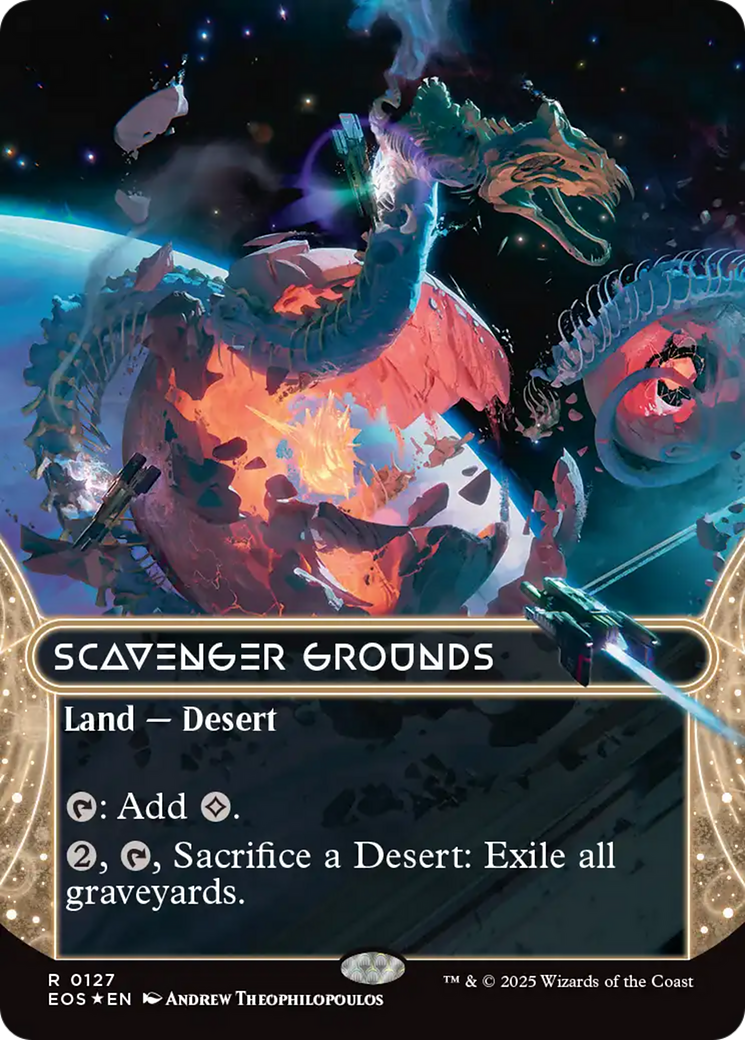 Scavenger Grounds (0127) (Borderless) (Galaxy Foil) [Edge of Eternities: Stellar Sights] | Odin's Place