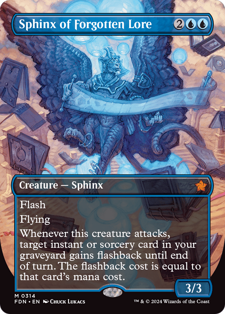 Sphinx of Forgotten Lore (Borderless) [Foundations] | Odin's Place