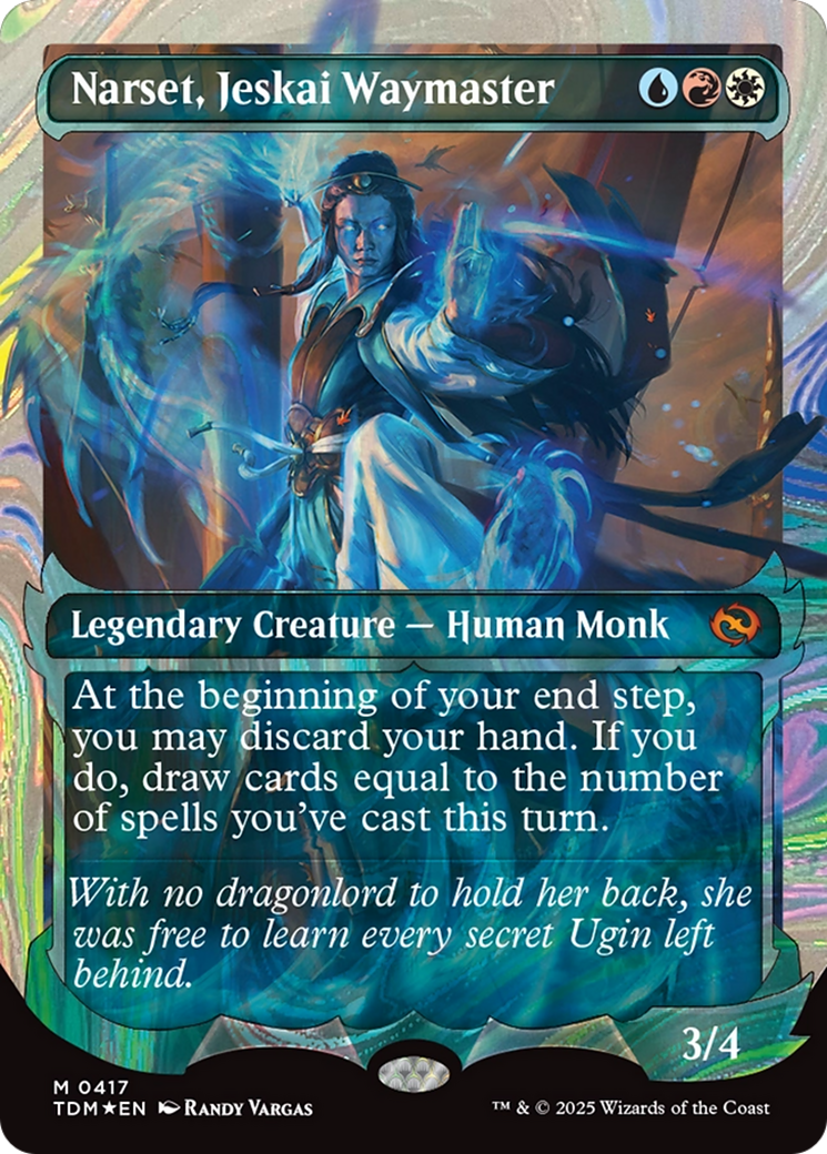 Narset, Jeskai Waymaster (Showcase) (Halo Foil) [Tarkir: Dragonstorm] | Odin's Place