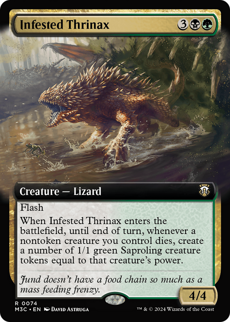 Infested Thrinax (Extended Art) (Ripple Foil) [Modern Horizons 3 Commander] | Odin's Place