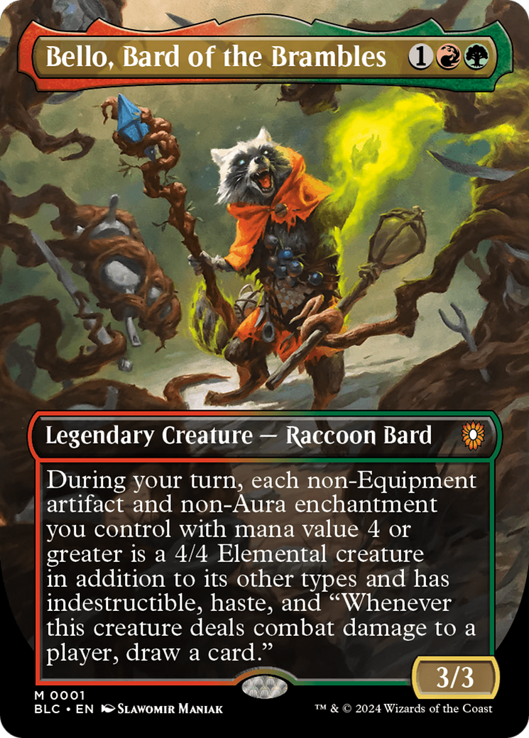 Bello, Bard of the Brambles (Borderless) [Bloomburrow Commander] | Odin's Place